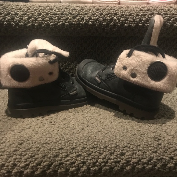 Palladium Kids Leather Wool Boots - Picture 8 of 16